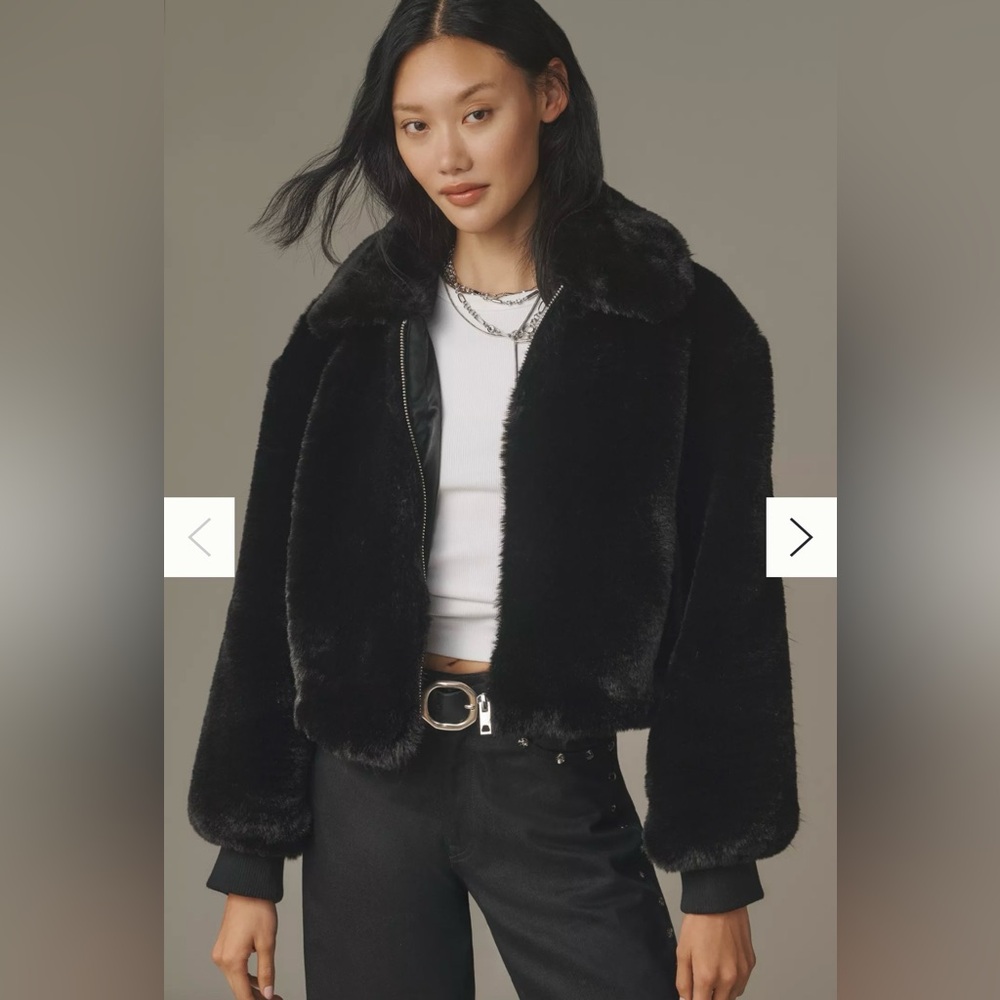Maeve Plush Black Teddy Jacket